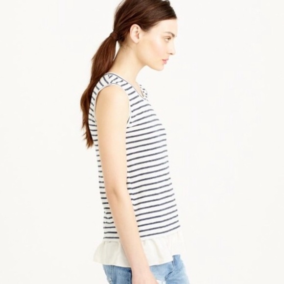 Jcrew Ruffle Hem Tank Top - Picture 2 of 6